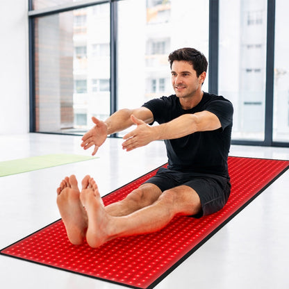 Yoga tapis une personne en posture de yoga